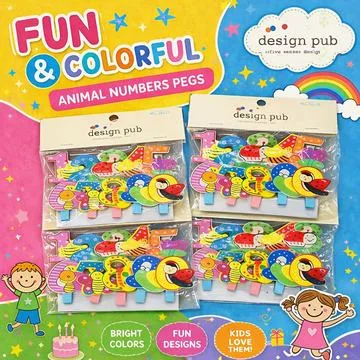 Animal Numbers Pegs