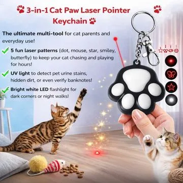 Cat Laser Pointer Keychain