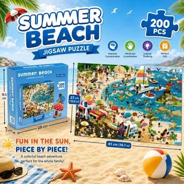 200pc Summer Beach Puzzle
