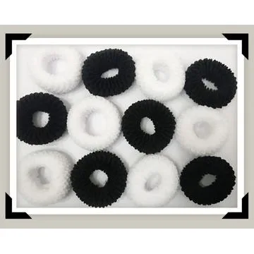 12Pc Black & White Hair Ties 12 packs